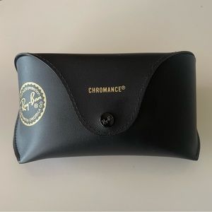 Ray-Ban Black Leather Snap Sunglasses Holder